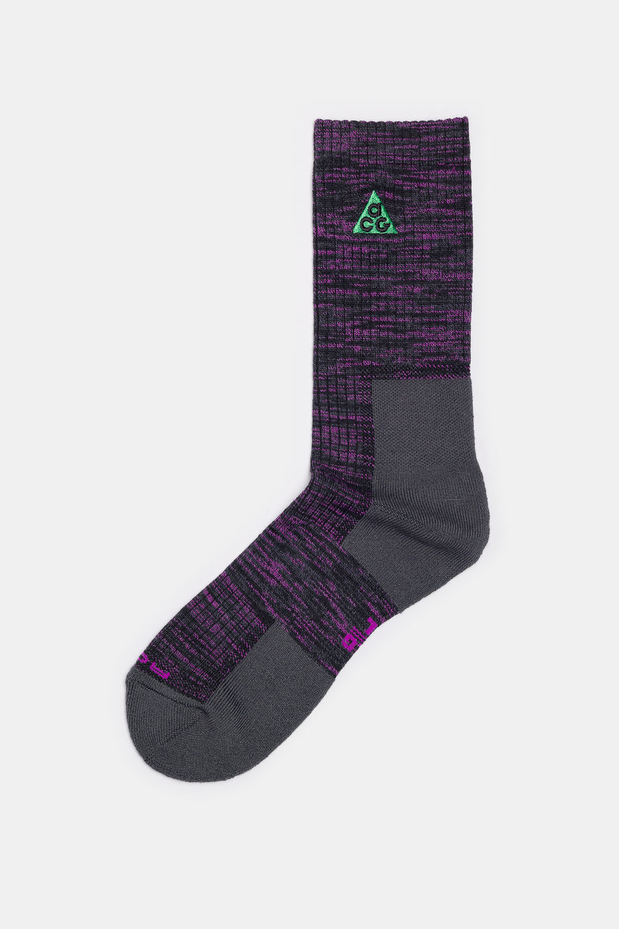 Nike ACG Everyday Cushioned Crew Socks in Black/Anthracite/Vivid Purple/Black - Notre