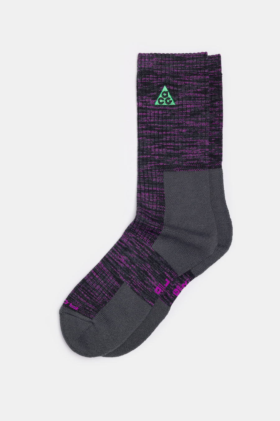 Nike ACG Everyday Cushioned Crew Socks in Black/Anthracite/Vivid Purple/Black - Notre