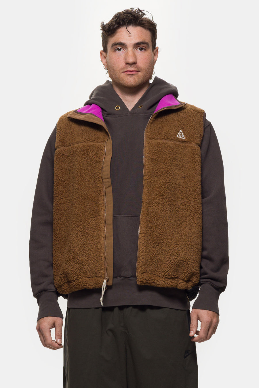 Nike ACG Therma-FIT ADV Vest in Mosswood Brown/Black/Summit White - Notre