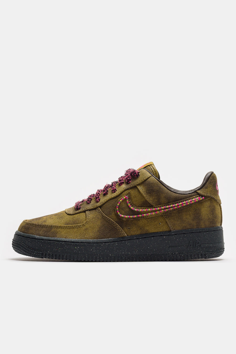 Air Force 1 Sneaker in Desert Moss/Fierce Pink/Midwest Gold