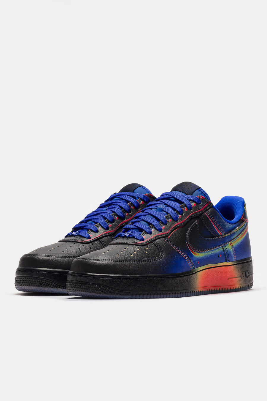 Air Force 1 Low Retro Sneaker in Black/Racer Blue/Volt Ice/Bright Crimson