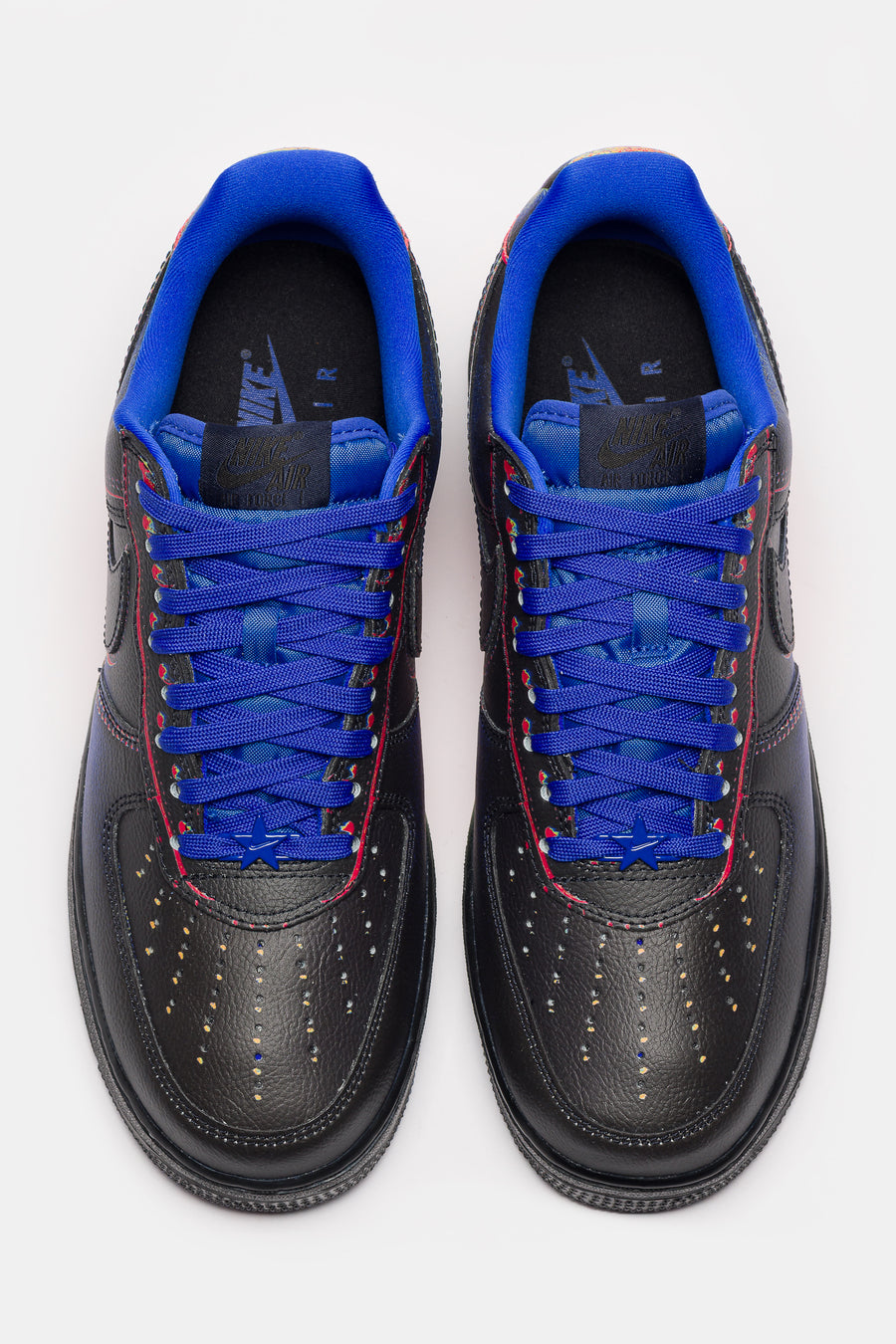 Nike Air Force 1 Low Retro Sneaker in Black/Racer Blue/Volt Ice/Bright Crimson - Notre