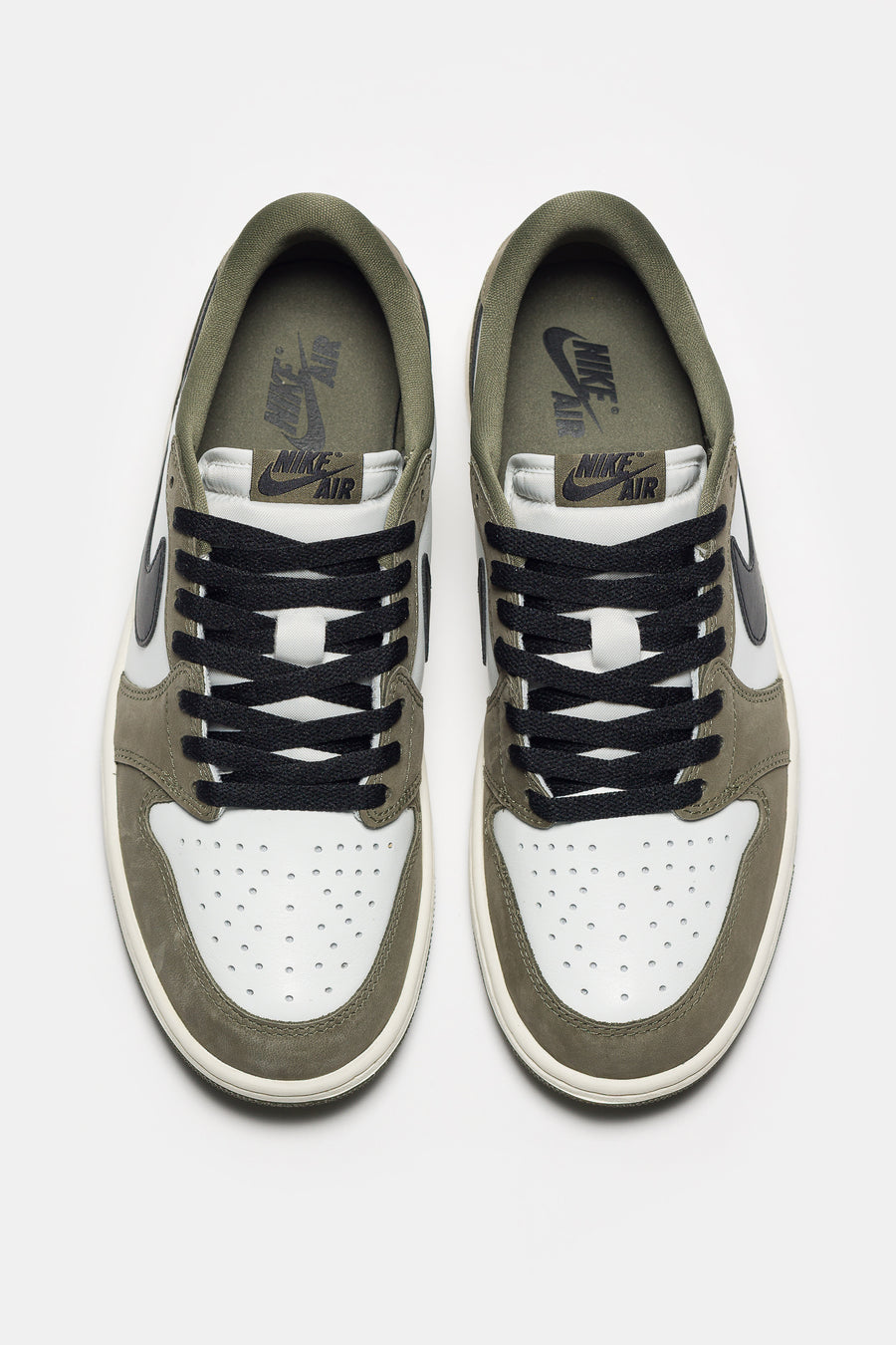 Jordan Air Jordan 1 Retro Low Sneaker in Medium Olive/Black/Summit White/Sail - Notre