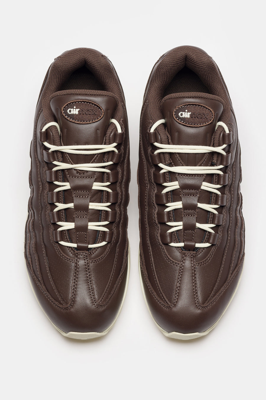 Air Max 95 Big Bubble Leather Sneaker in Baroque Brown/Coconut Milk