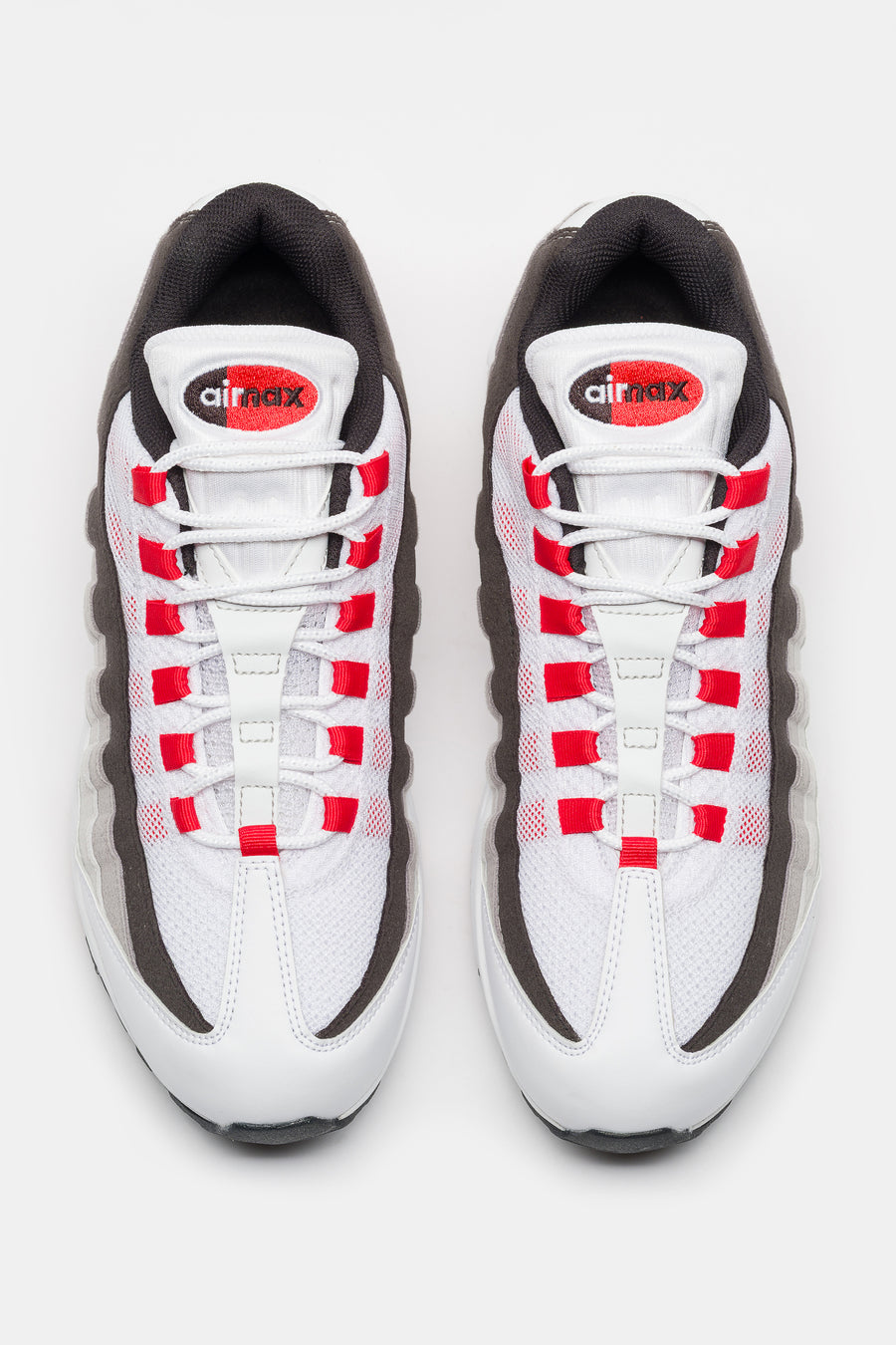 Nike Air Max 95 Big Bubble Premium Sneaker in White/Comet Red/Neutral Grey/Medium Grey - Notre