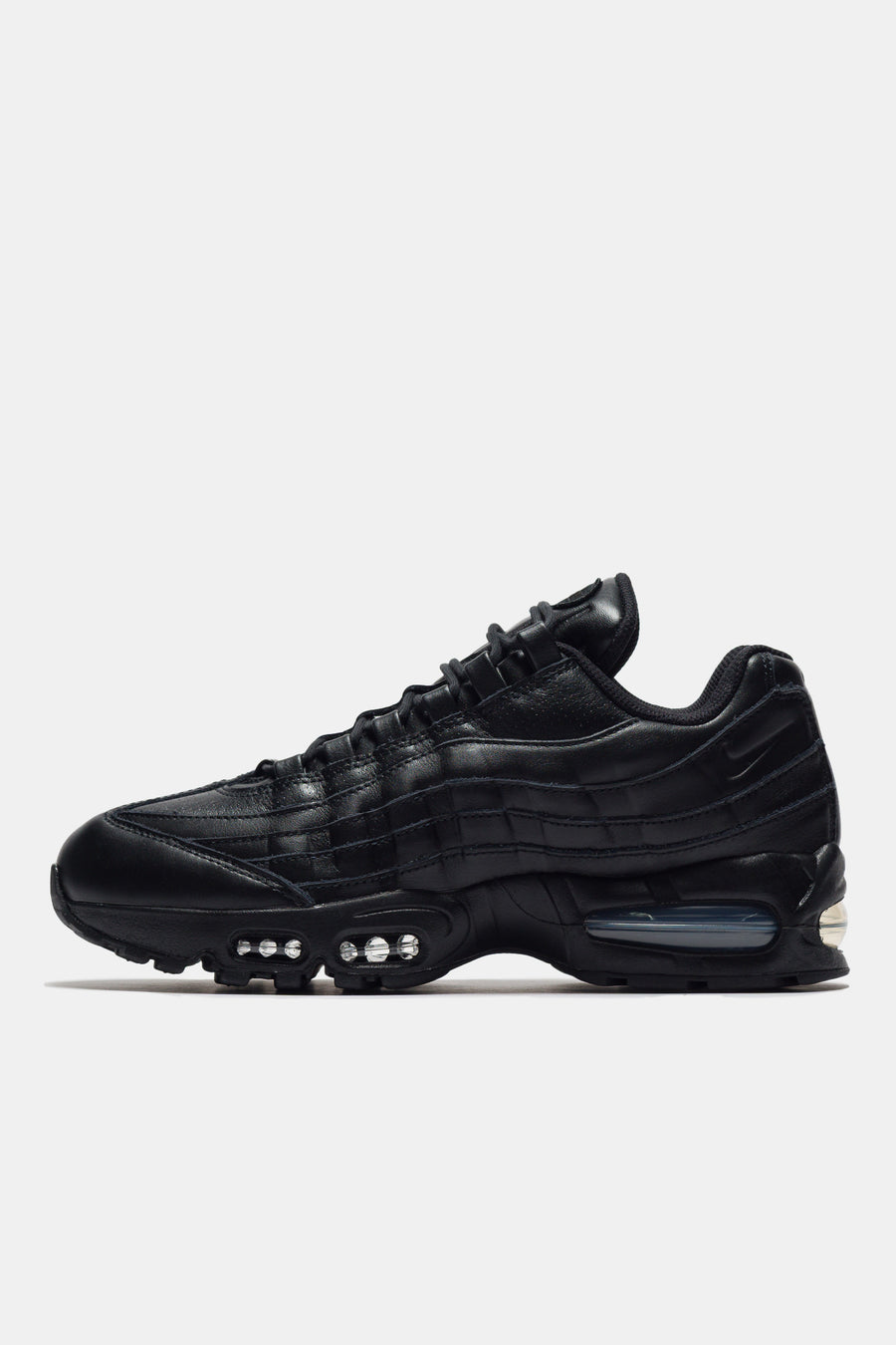 Air Max 95 Big Bubble Leather Sneaker in Black/Black