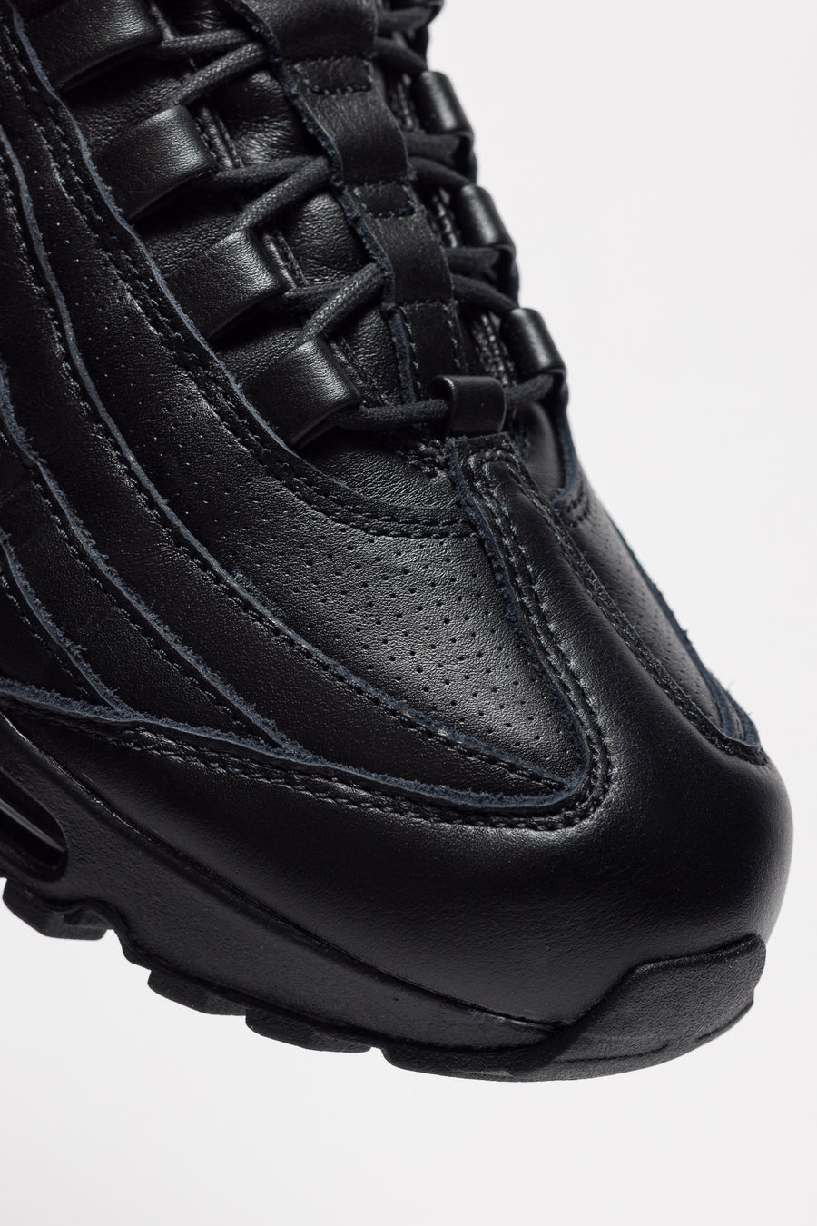 Air Max 95 Big Bubble Leather Sneaker in Black/Black