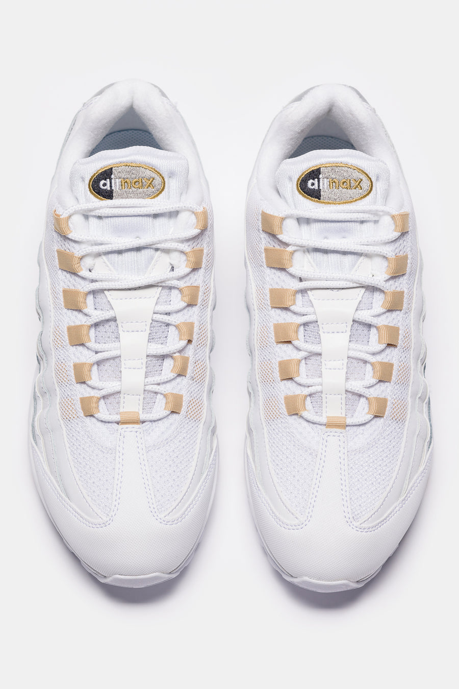 Air Max 95 OG Sneaker in White/Metallic Gold/Black - Nike