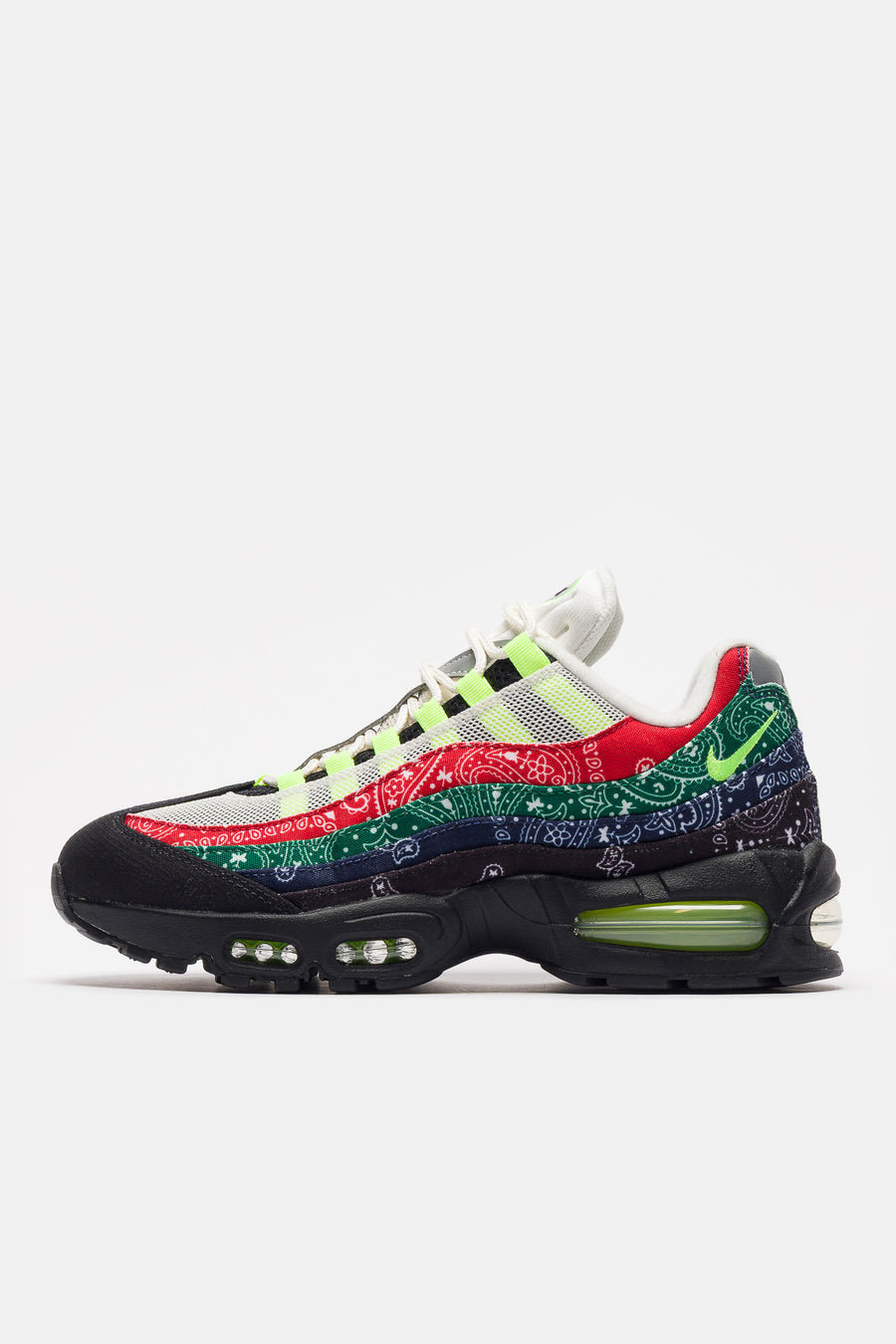 Nike Air Max 95 Big Bubble Sneaker in Sail/Volt/University Red/Sport Green - Notre