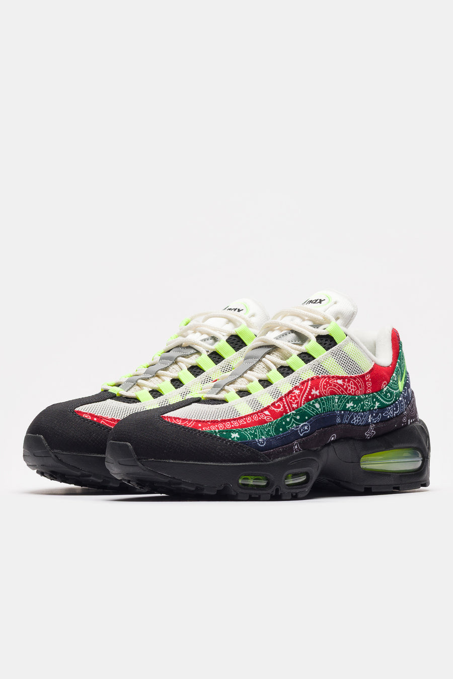 Nike Air Max 95 Big Bubble Sneaker in Sail/Volt/University Red/Sport Green - Notre