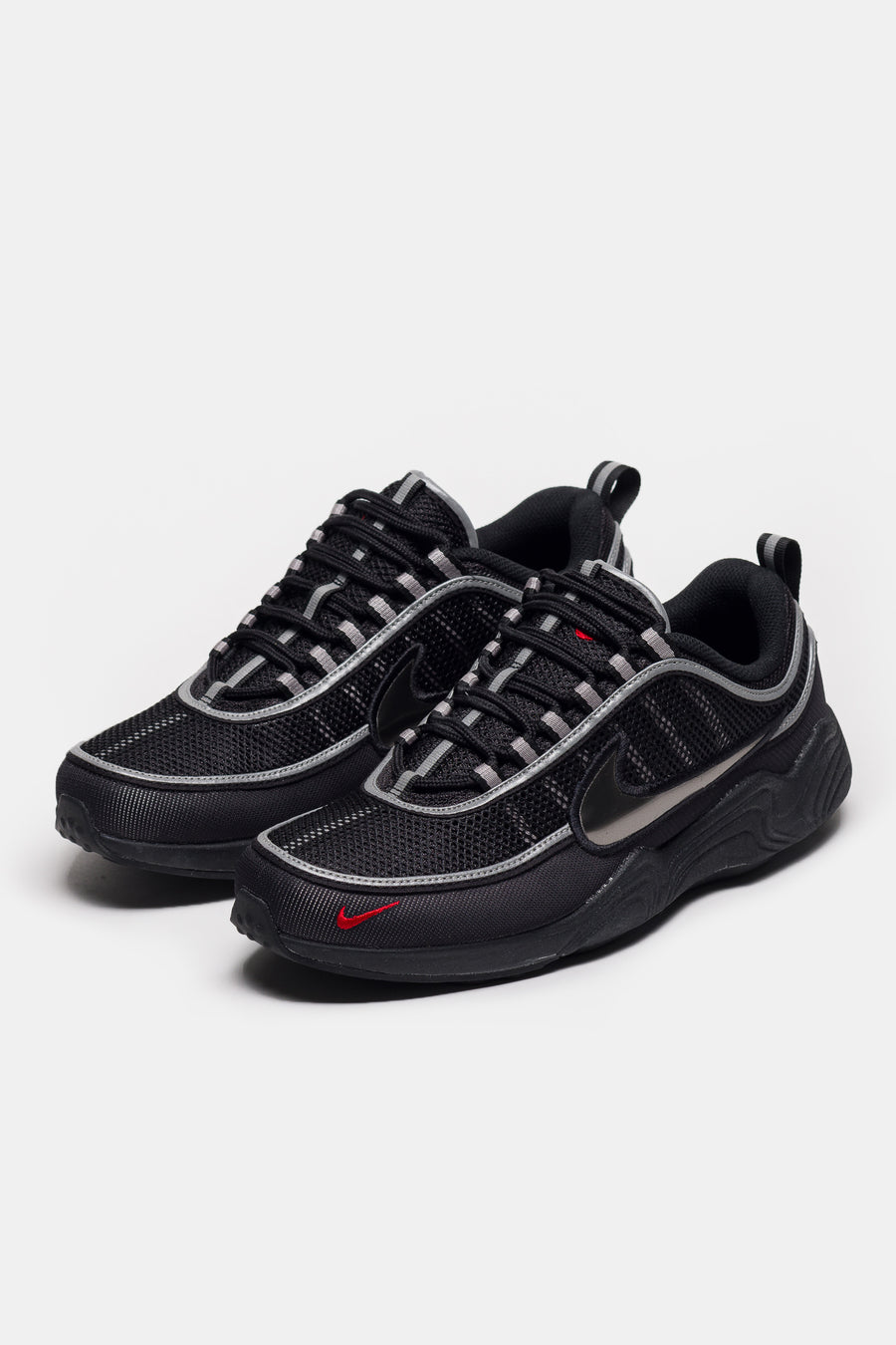 Nike Air Zoom Spiridon SP Sneaker in Black/Metallic Silver/Sport Red - Notre