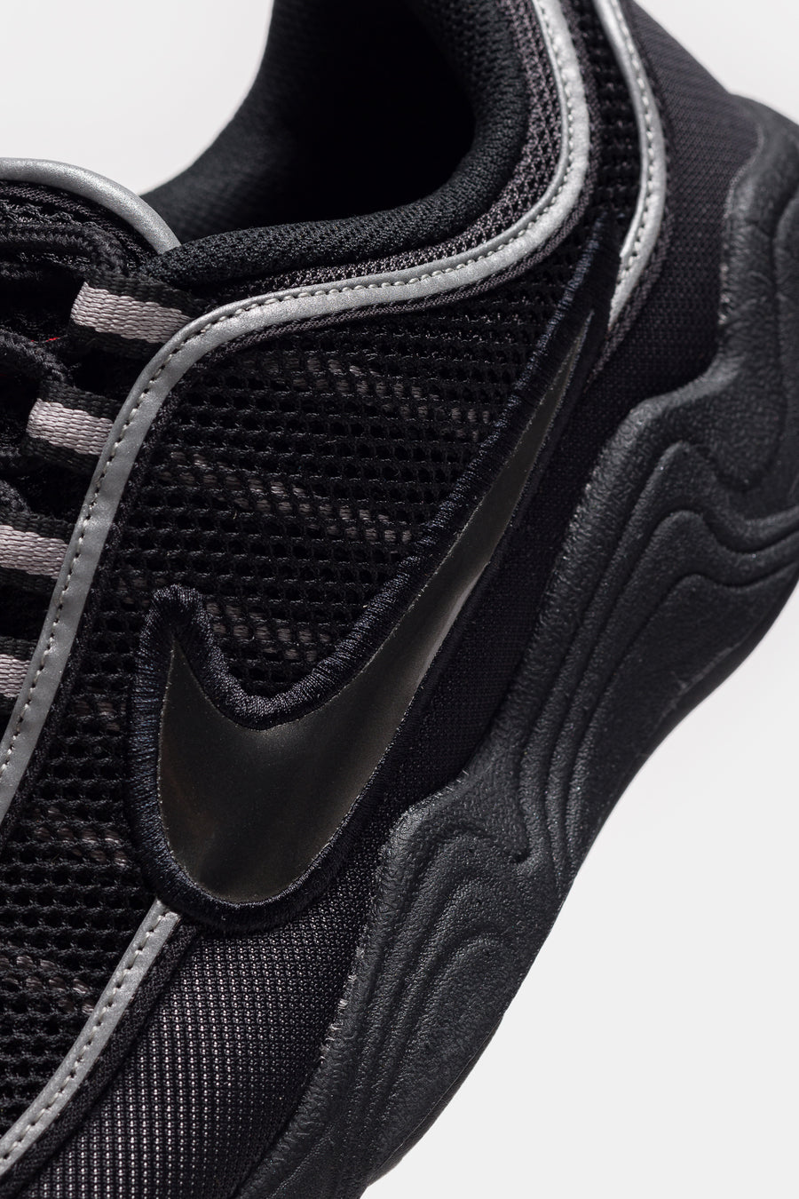 Nike Air Zoom Spiridon SP Sneaker in Black/Metallic Silver/Sport Red - Notre