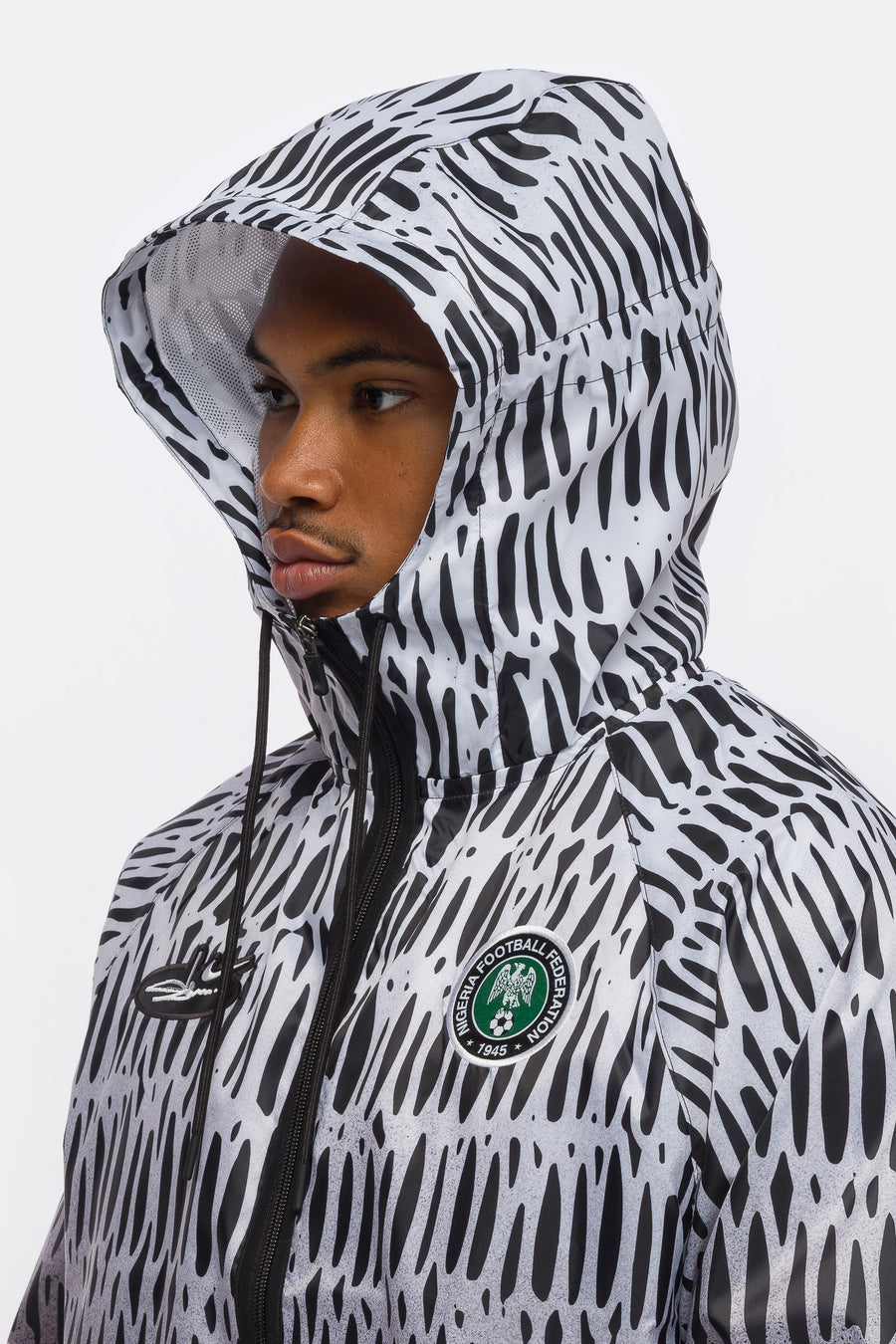 Nike Slawn x Nigeria Anthem Jacket in Black/White - Notre