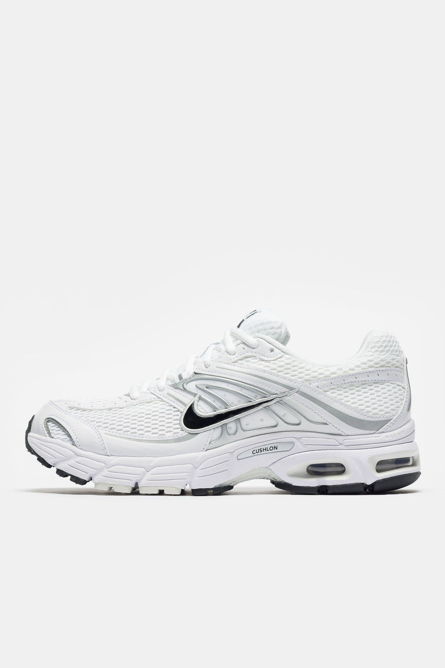 Air Max Moto 2K	Sneaker in White/Black/Metallic Silver/Photon Dust