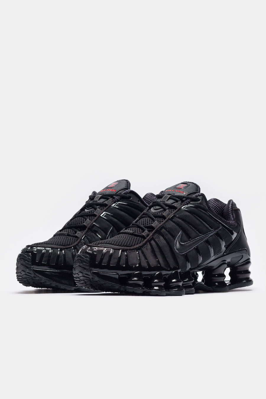 Nike Shox TL Sneaker in Black/Black/Metallic Hematite/Max Orange - Notre