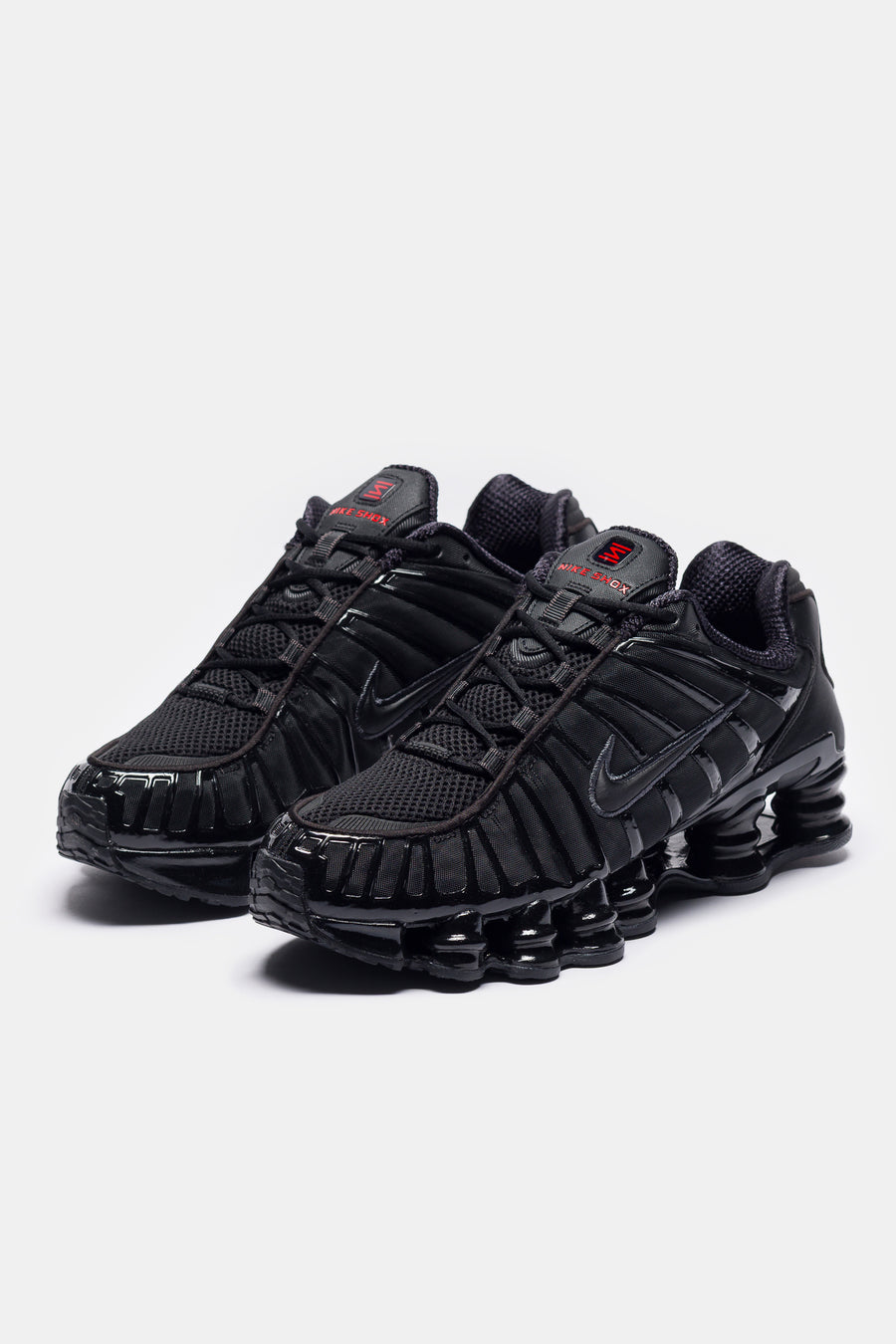 Nike Shox TL Sneaker in Black/Black/Metallic Hematite/Max Orange - Notre