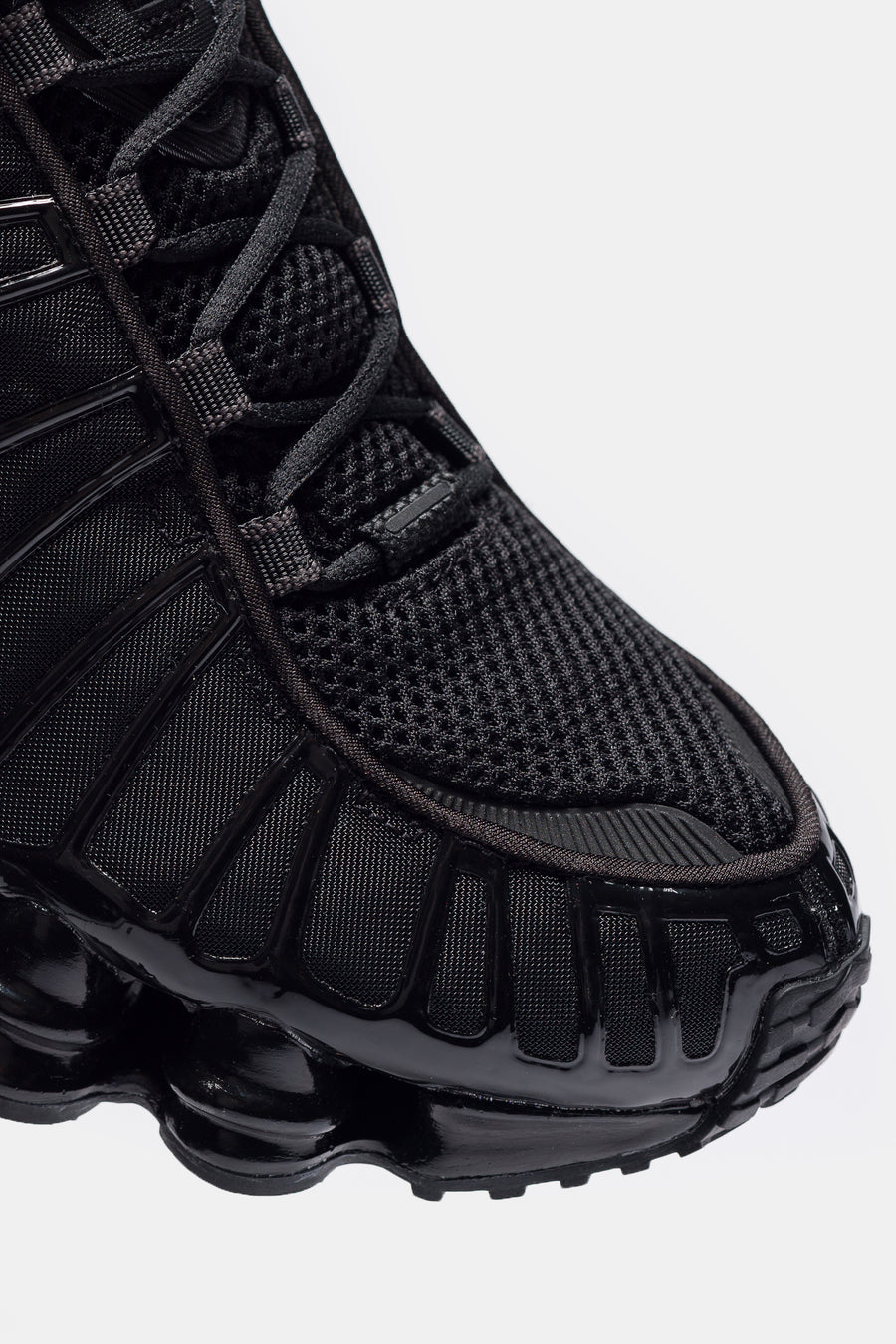 Nike Shox TL Sneaker in Black/Black/Metallic Hematite/Max Orange - Notre