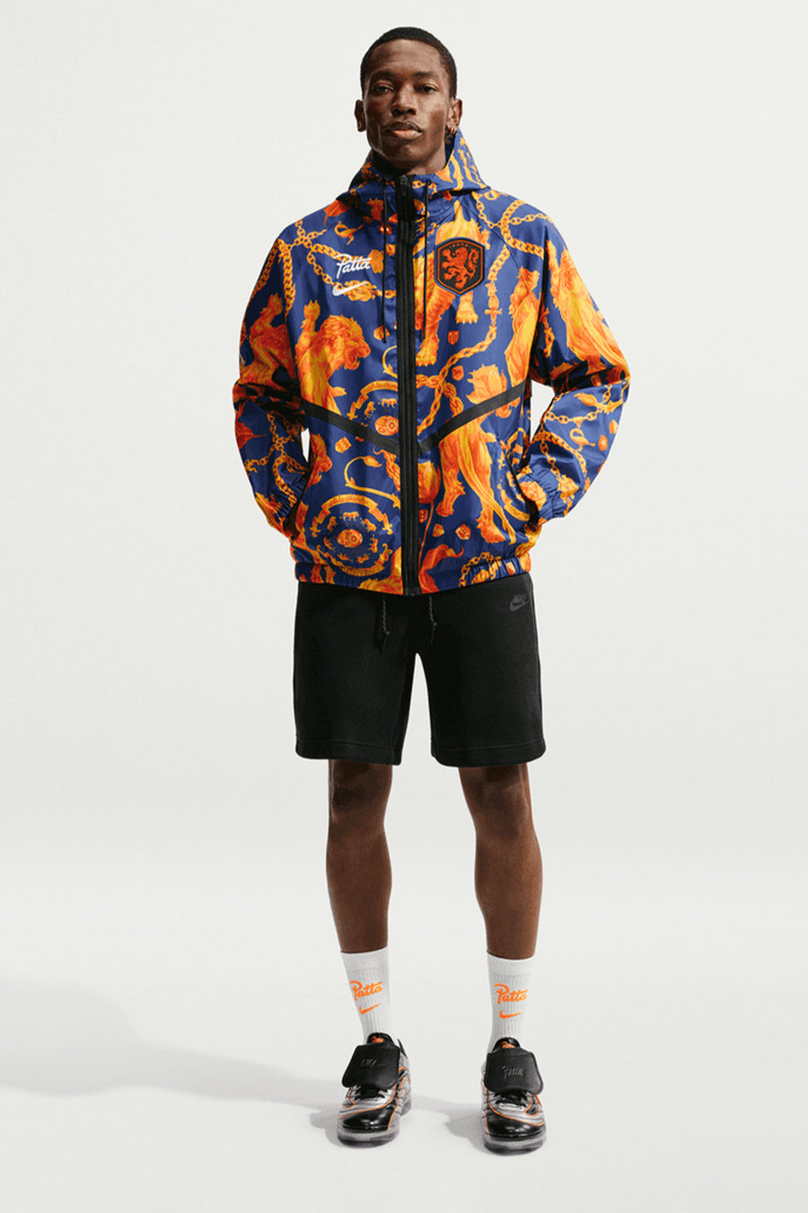 Patta x Netherlands Anthem Jacket in Deep Royal Blue/White