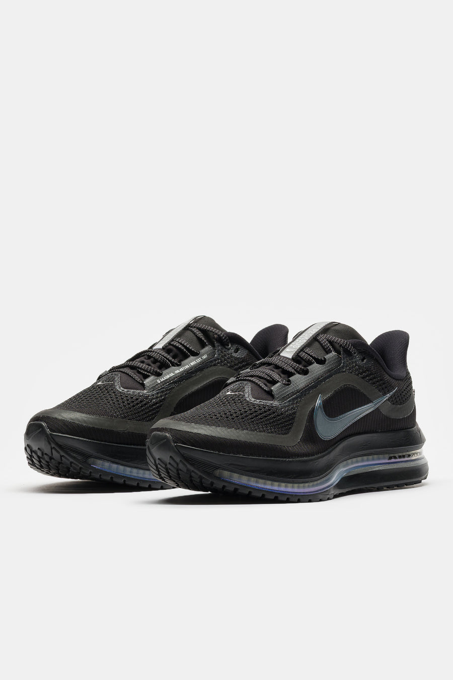 Nike Pegasus Premium Sneaker in Black/Black/Metallic Silver - Notre