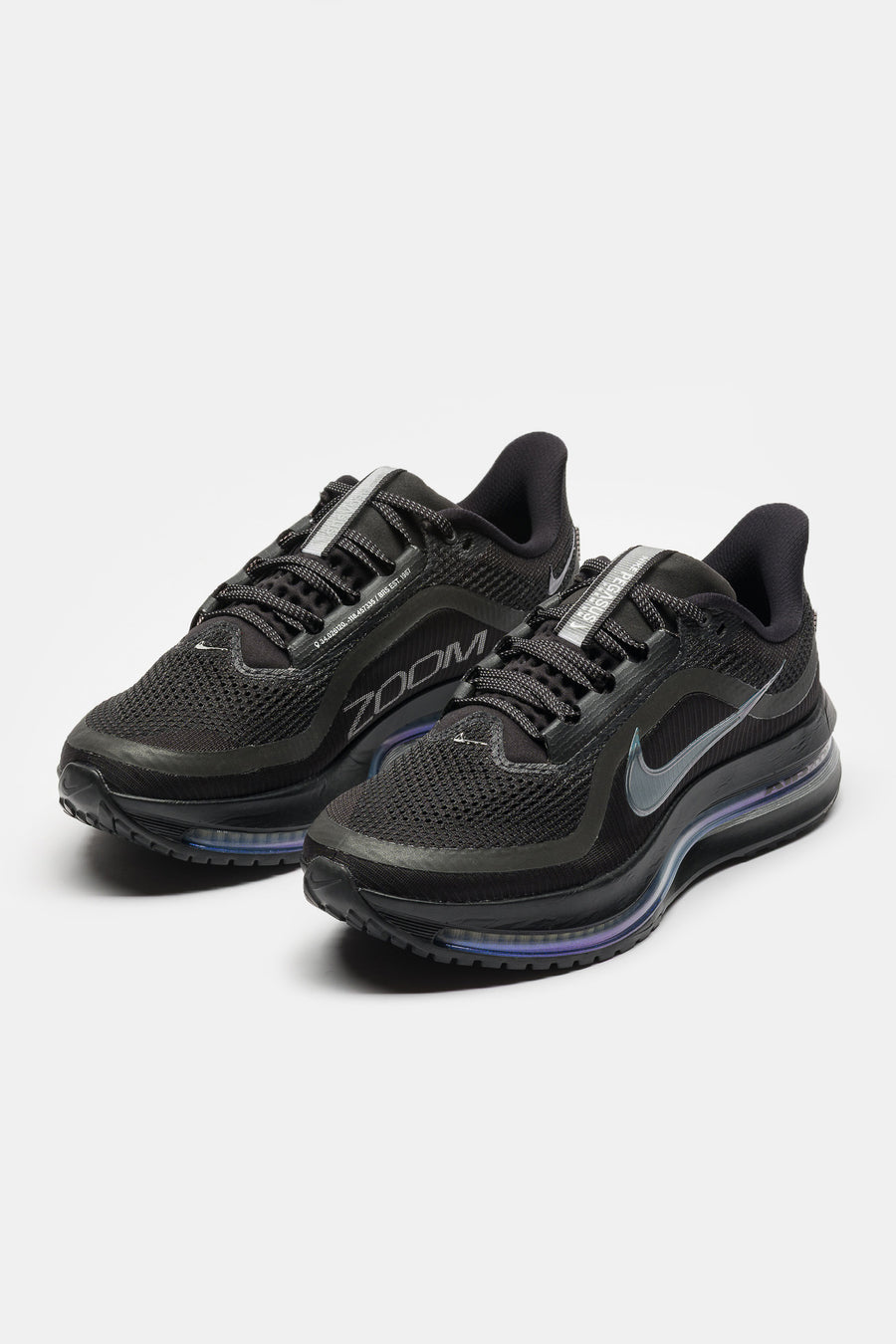 Nike Pegasus Premium Sneaker in Black/Black/Metallic Silver - Notre