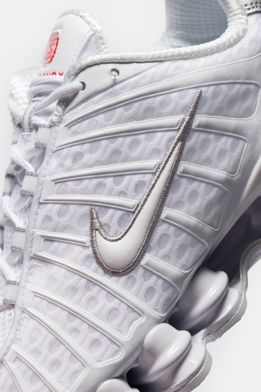 Shox TL Sneaker in White/White/Metallic Silver - Nike