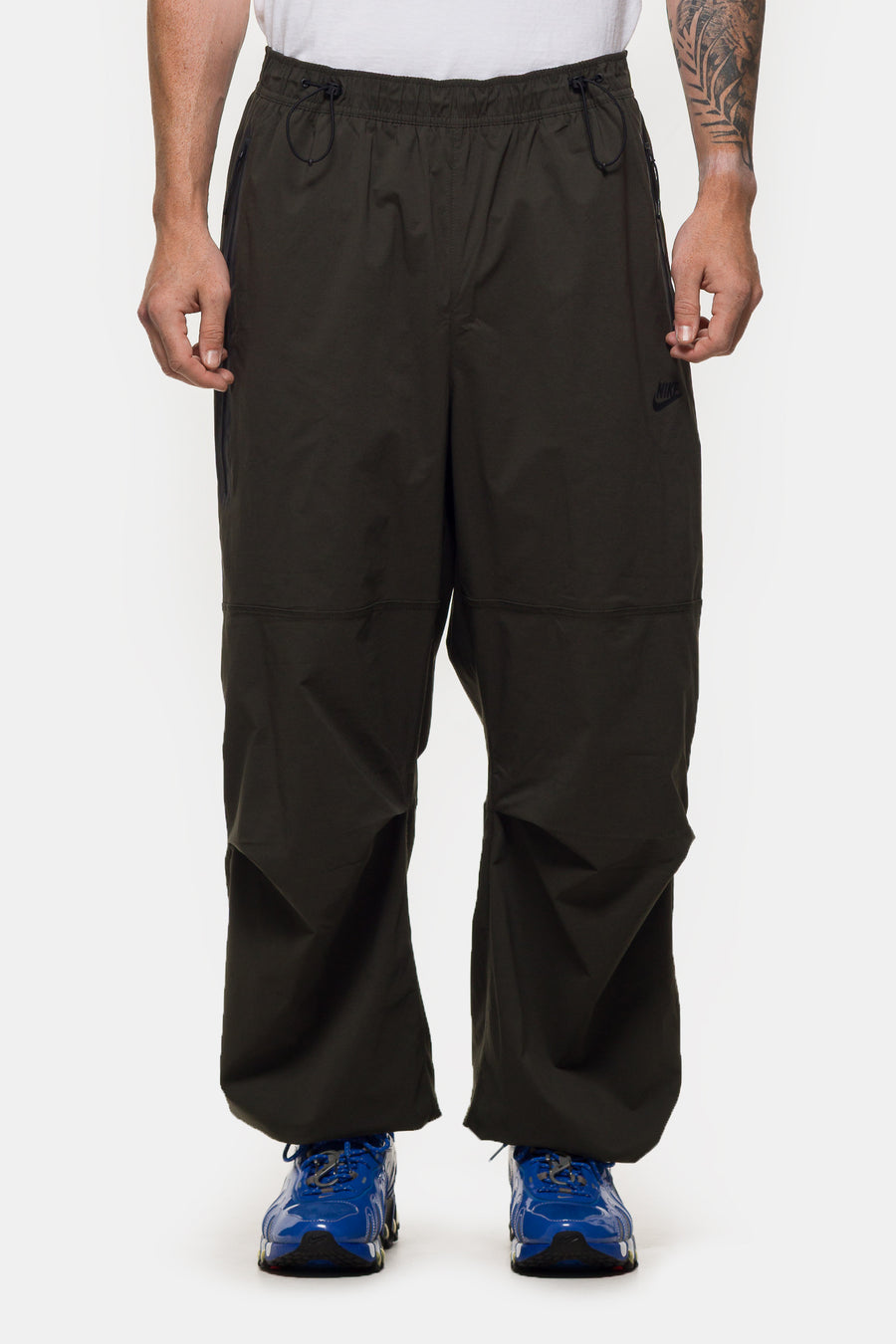 Nike Tech Woven Oversized Pant in Sequoia/Sequoia/Black - Notre