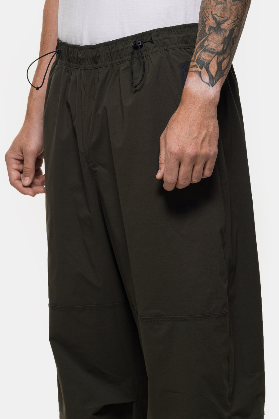 Nike Tech Woven Oversized Pant in Sequoia/Sequoia/Black - Notre