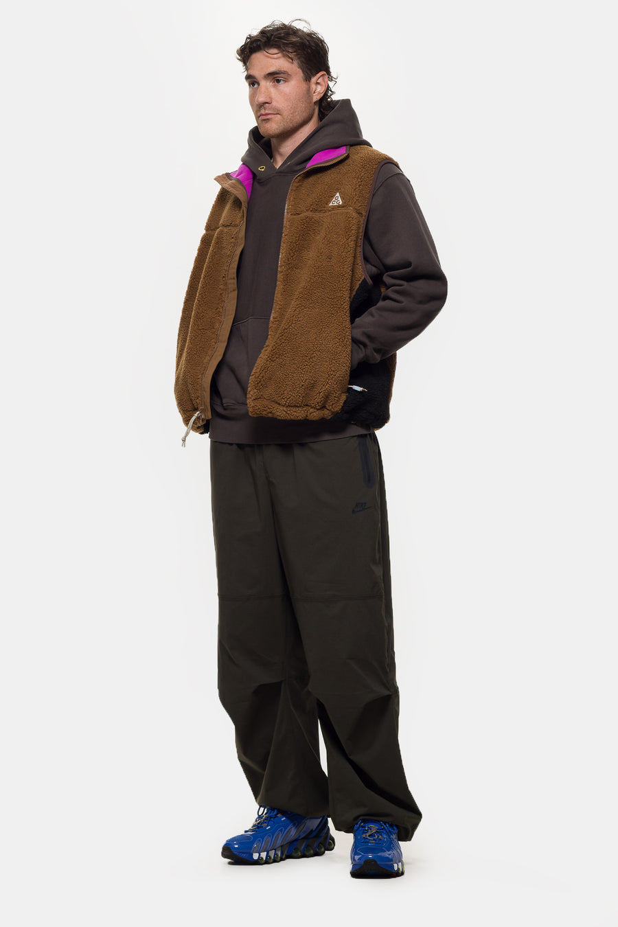 Nike Tech Woven Oversized Pant in Sequoia/Sequoia/Black - Notre
