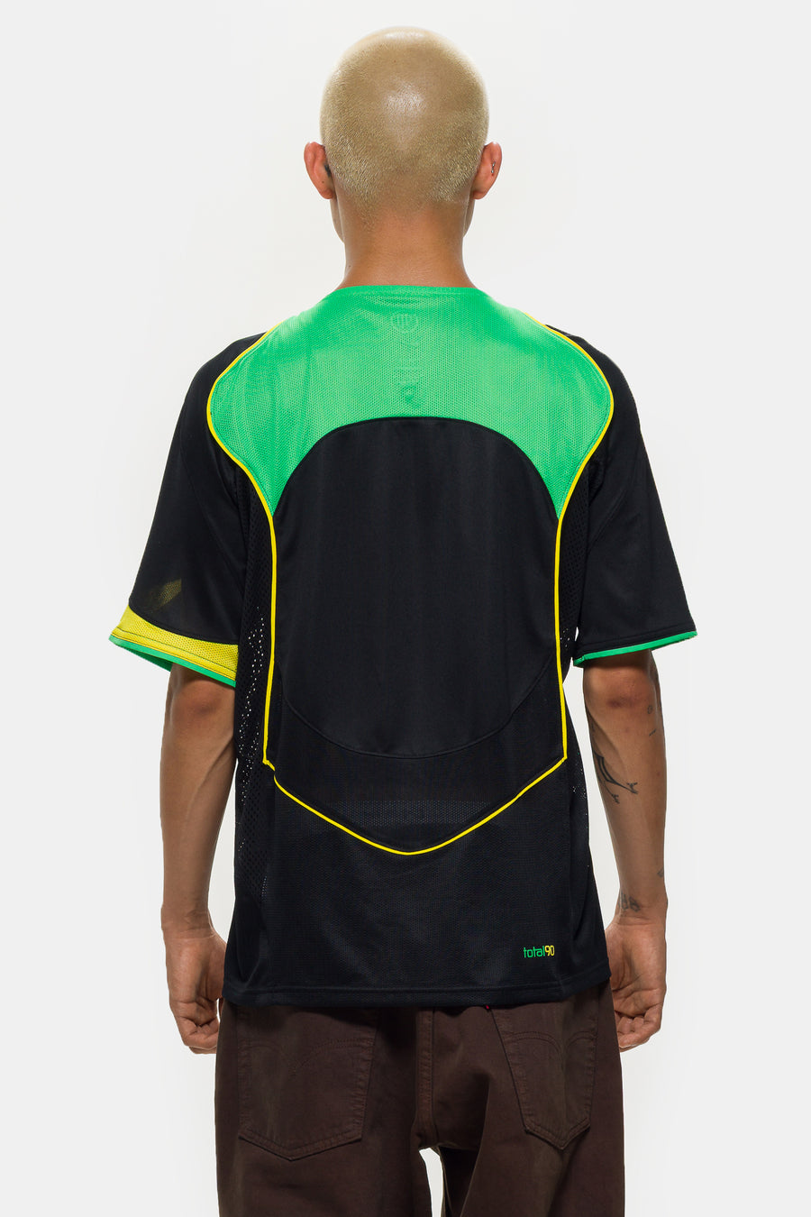 Nike Total 90 Dri-FIT Soccer Jersey in Black/Green Spark/Opti Yellow - Notre