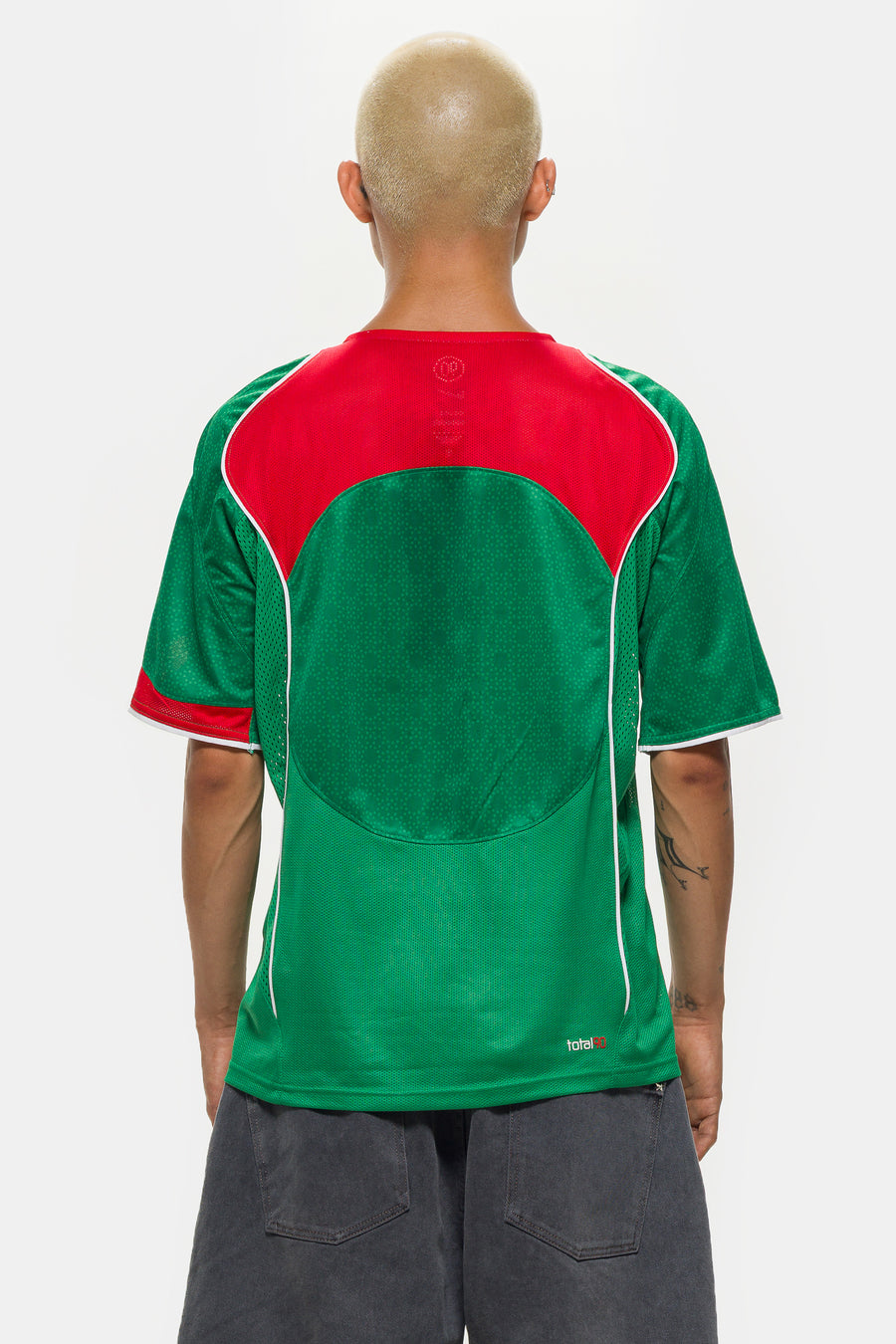 Nike Total 90 Dri-FIT Soccer Jersey in Classic Green/Sport Red/White - Notre