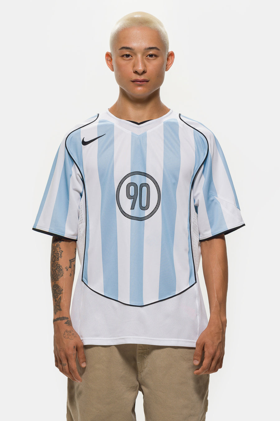 Nike Total 90 Dri-FIT Soccer Jersey in Psychic Blue/White/Black - Notre