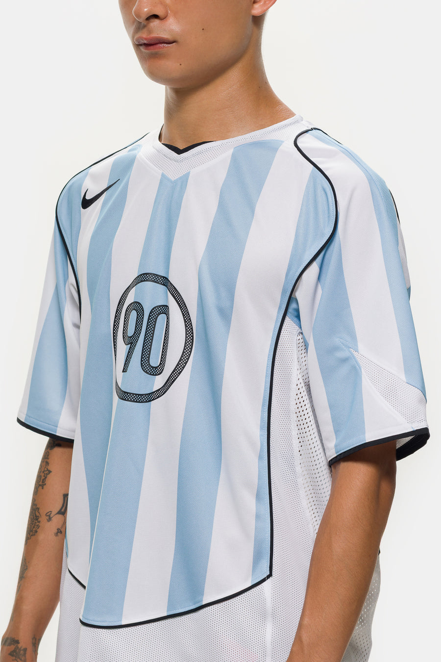ウェア 90s NIKE soccer italy game shirts M blue Total 90 Dri-FIT Soccer Jersey in Psychic Blue/White/Black