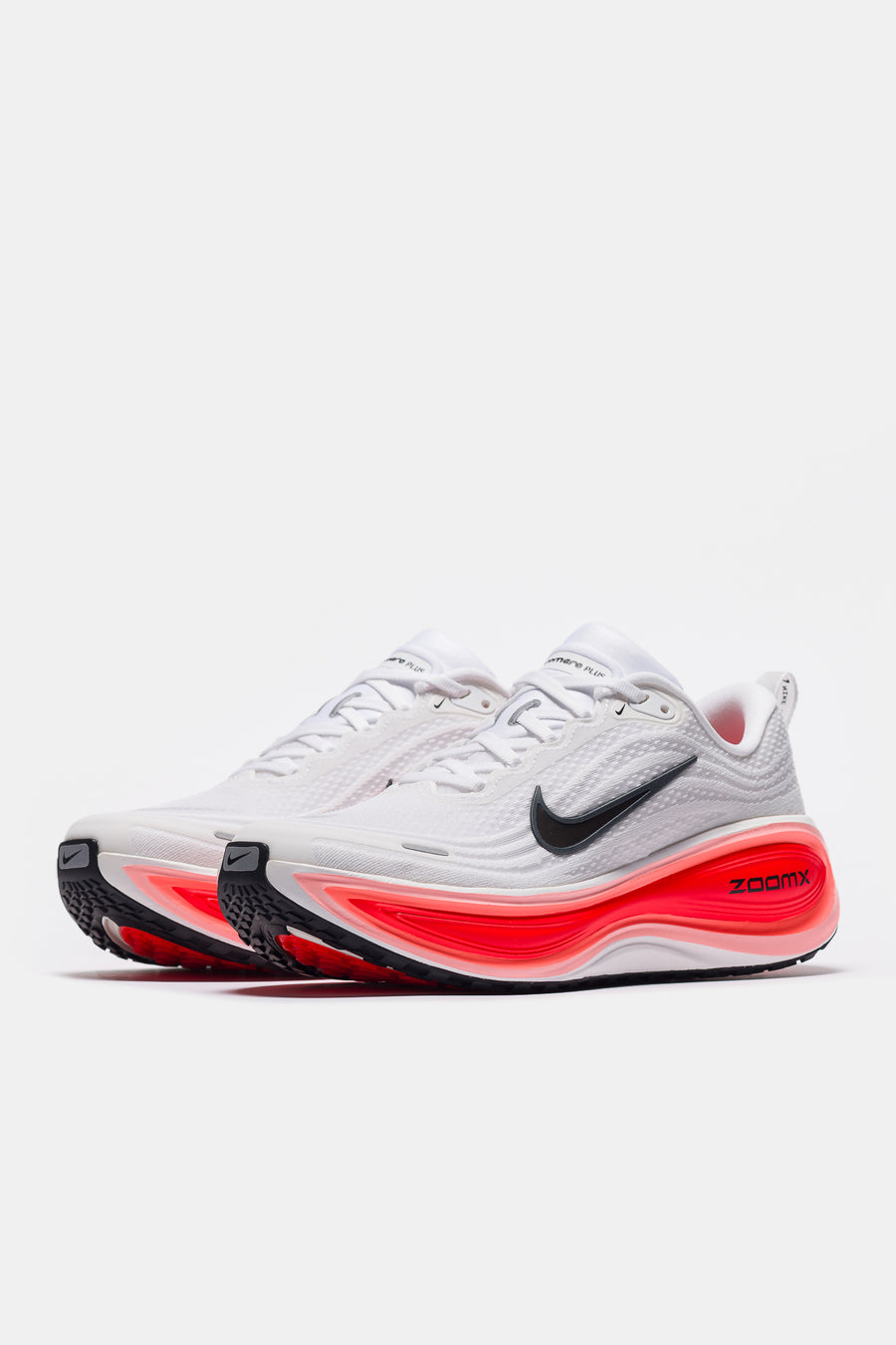 Nike Vomero Plus Sneaker in White/Black/Bright Crimson - Notre