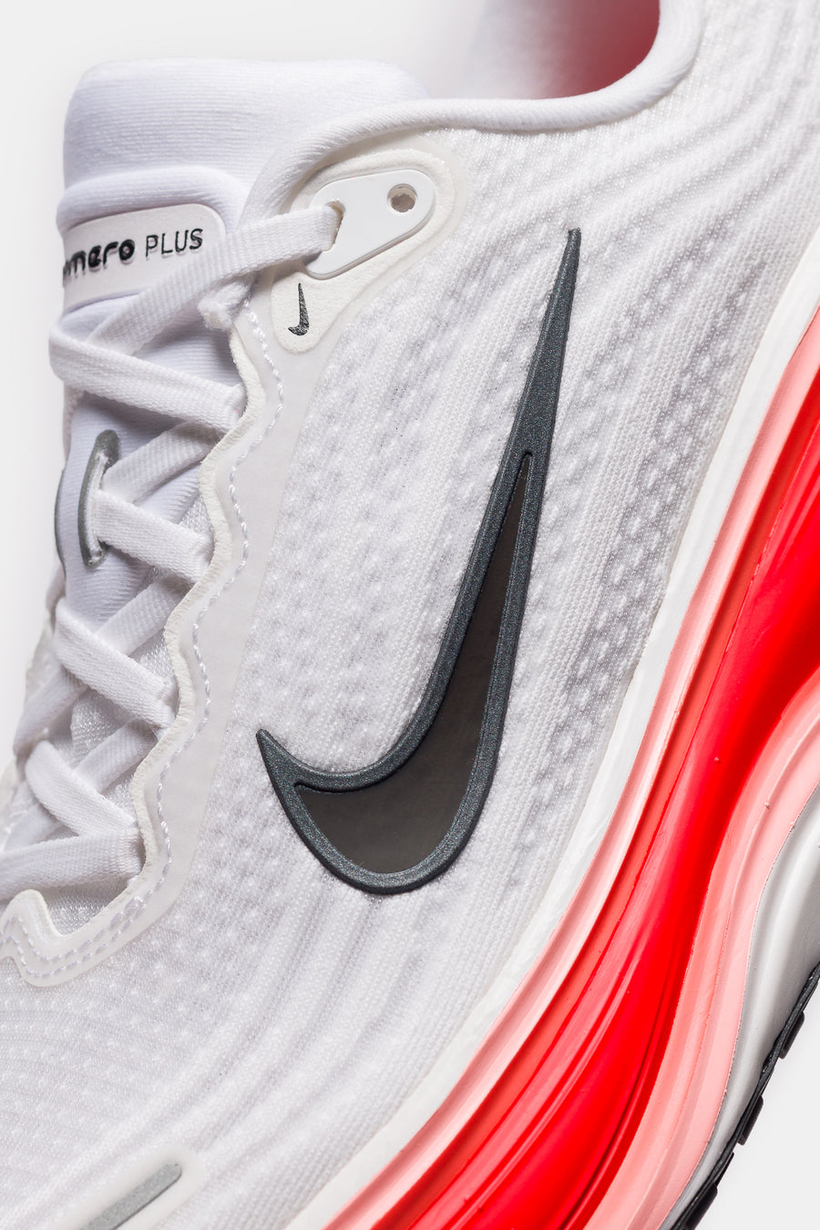 Nike Vomero Plus Sneaker in White/Black/Bright Crimson - Notre