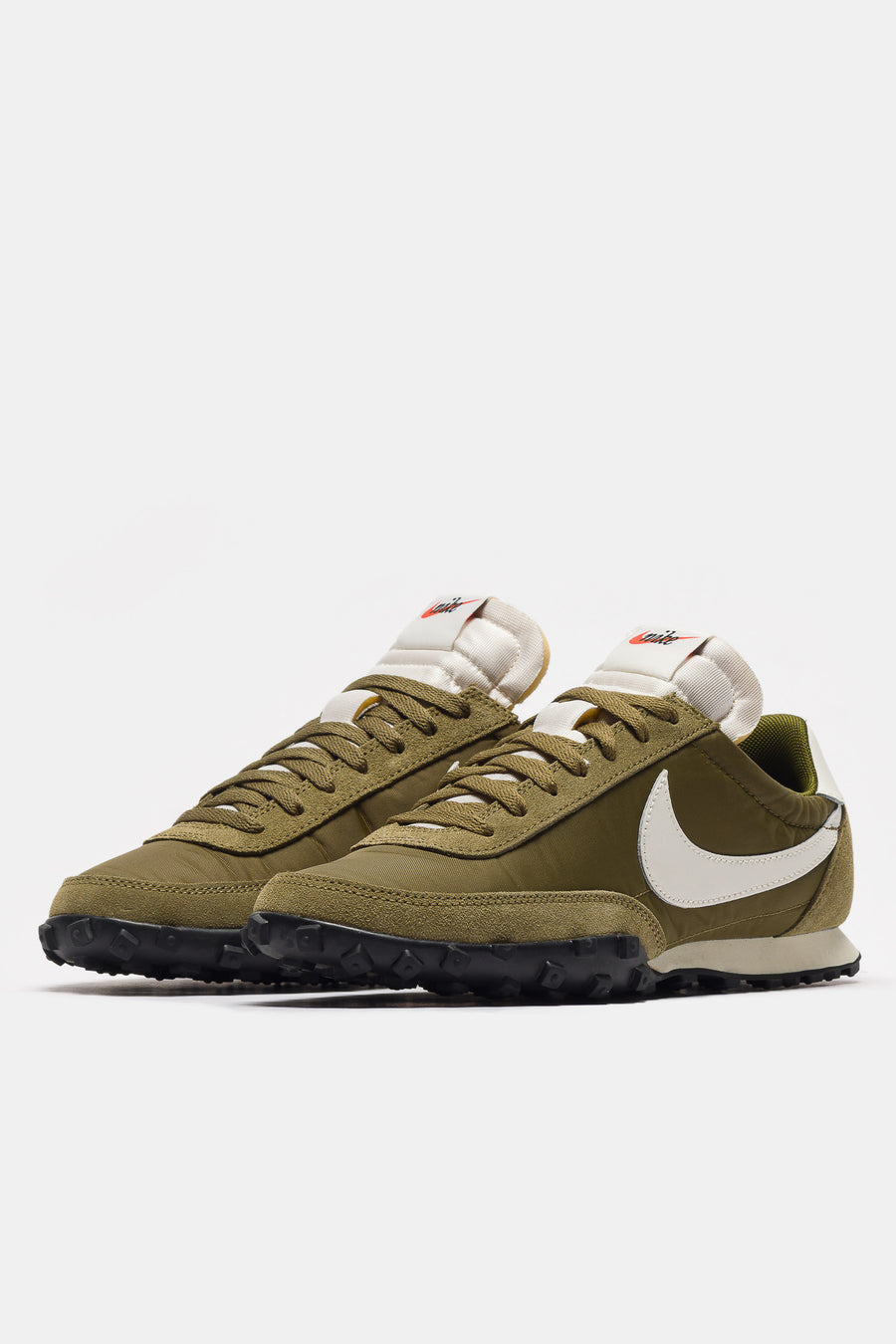 Nike Waffle Racer Sneaker in Olive Flak/Sail/Coconut Milk/Black - Notre