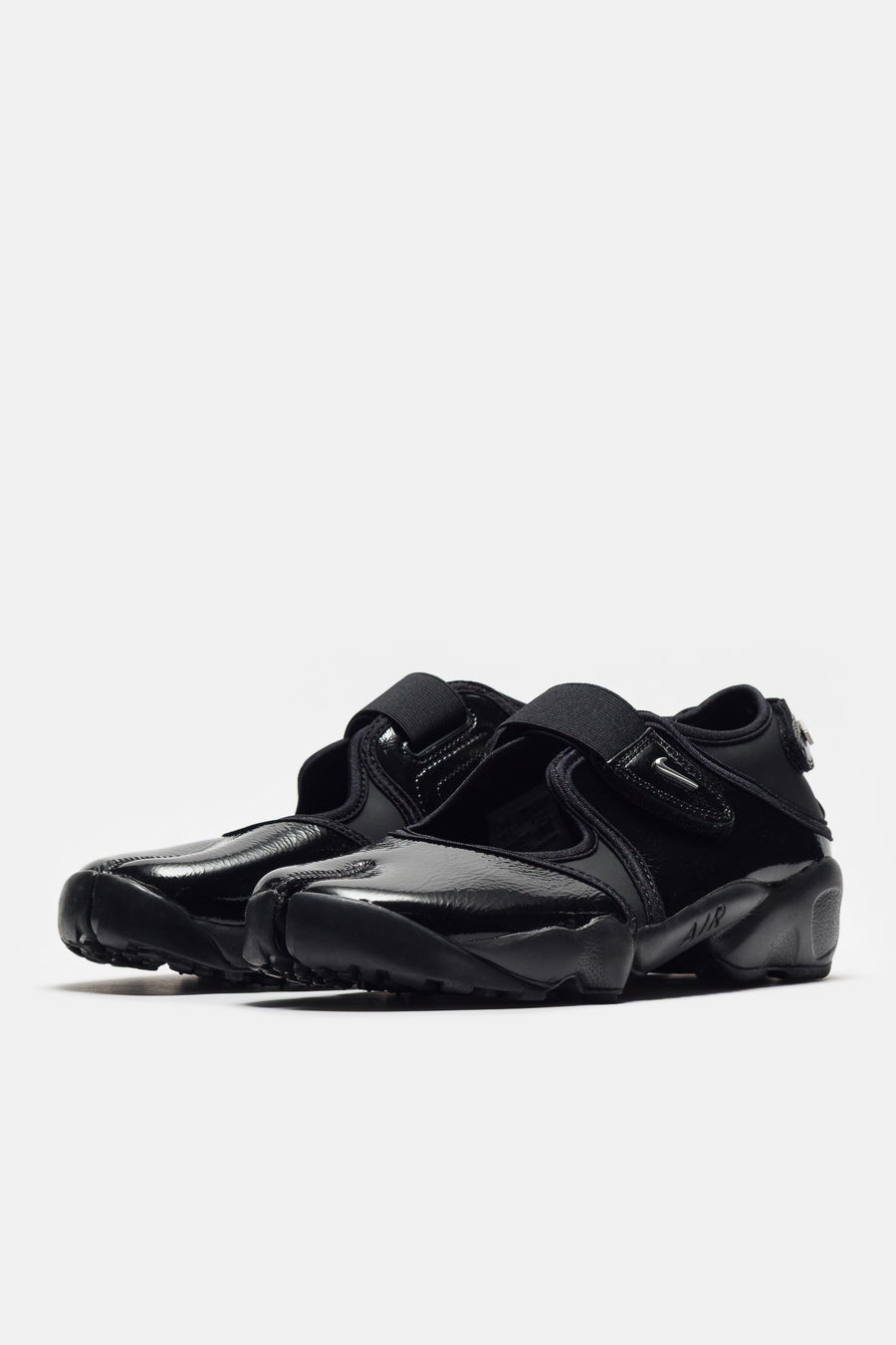 Air Rift Sneaker in Black/Metallic Silver/Black
