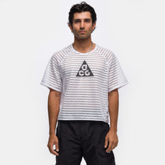 ACG Radical AirFlow Short-Sleeve Trail Running Top in White/Anthracite
