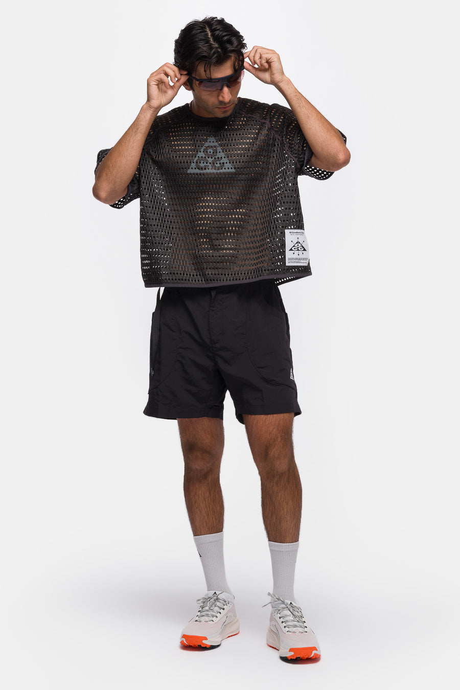 ACG Radical AirFlow Dri-FIT Short-Sleeve Trail Running Top in Anthracite