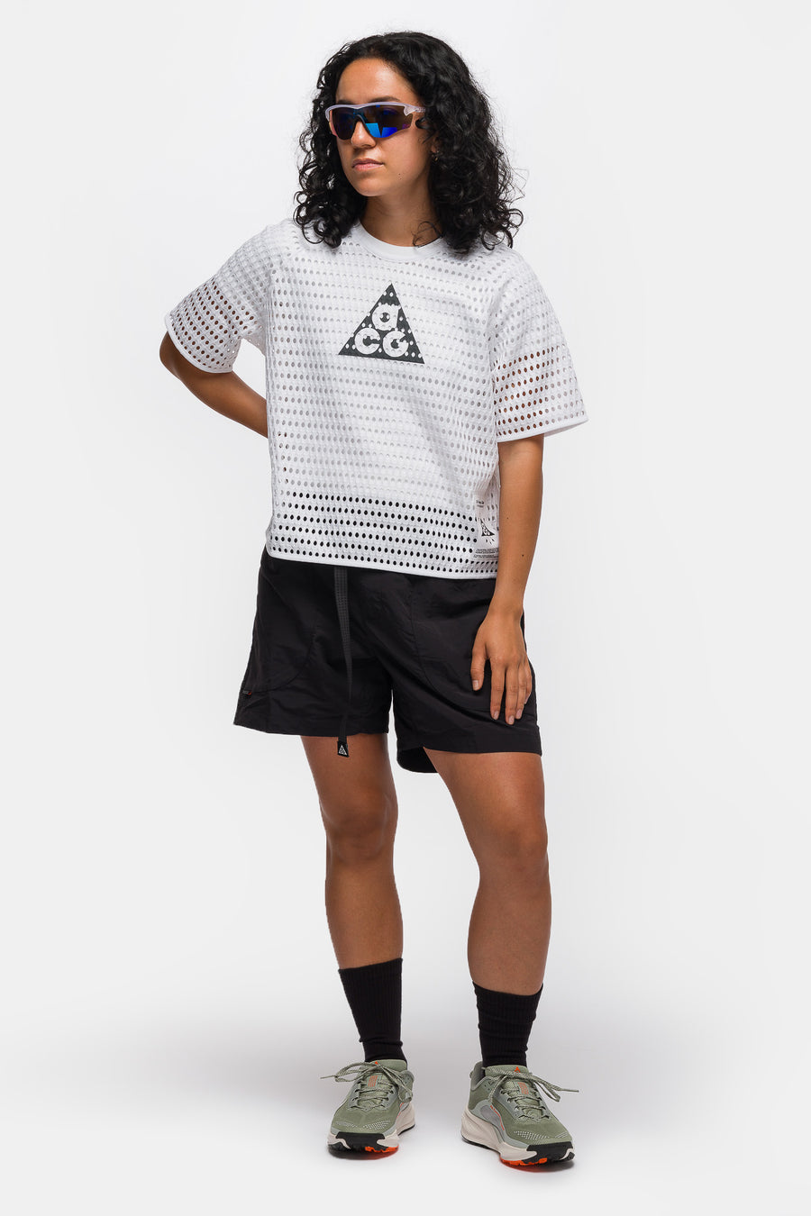 ACG Women's Radical AirFlow Dri-FIT Short-Sleeve Trail Running Top in White