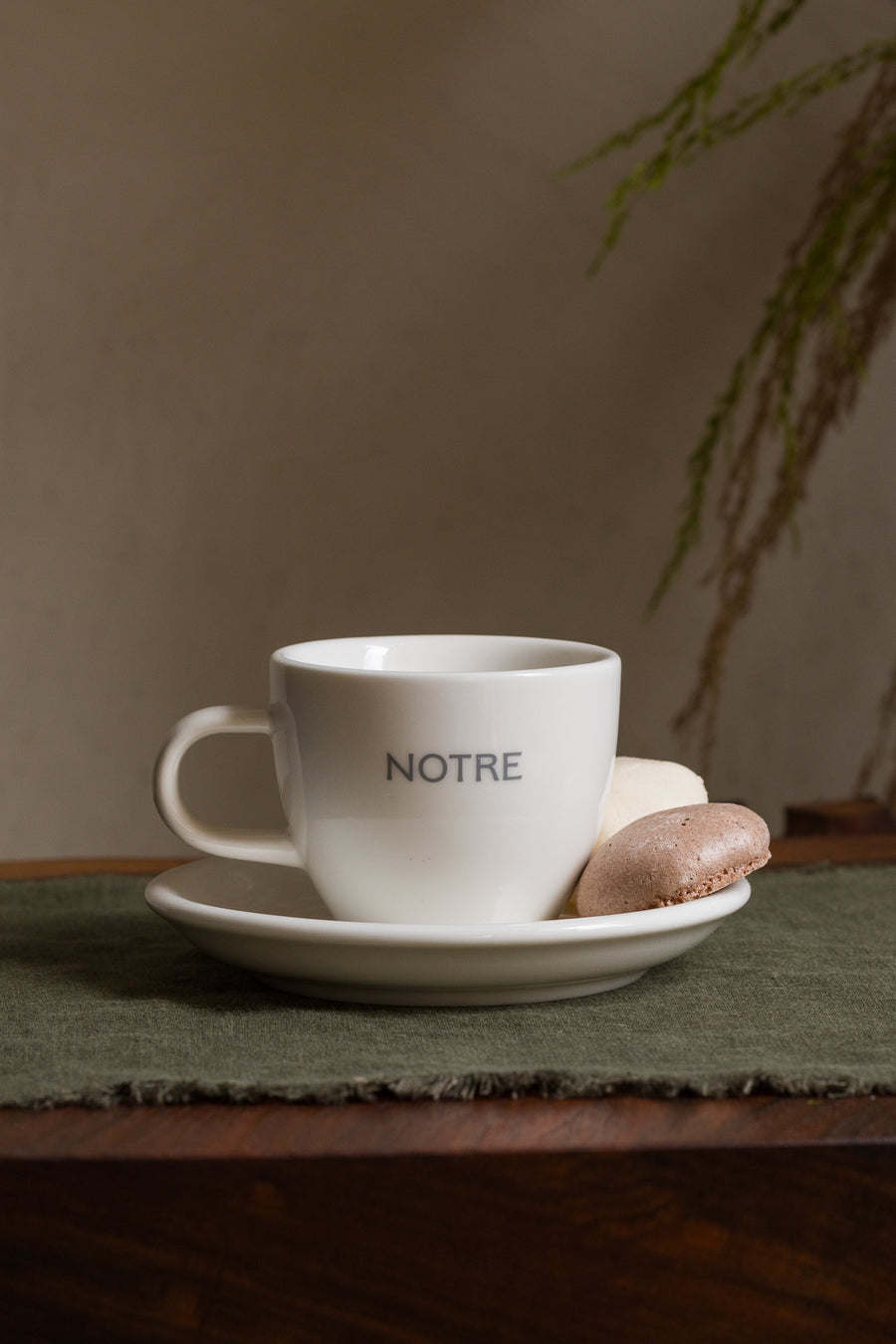 Notre Notre 70ml Espresso Cup and Saucer in White - Notre