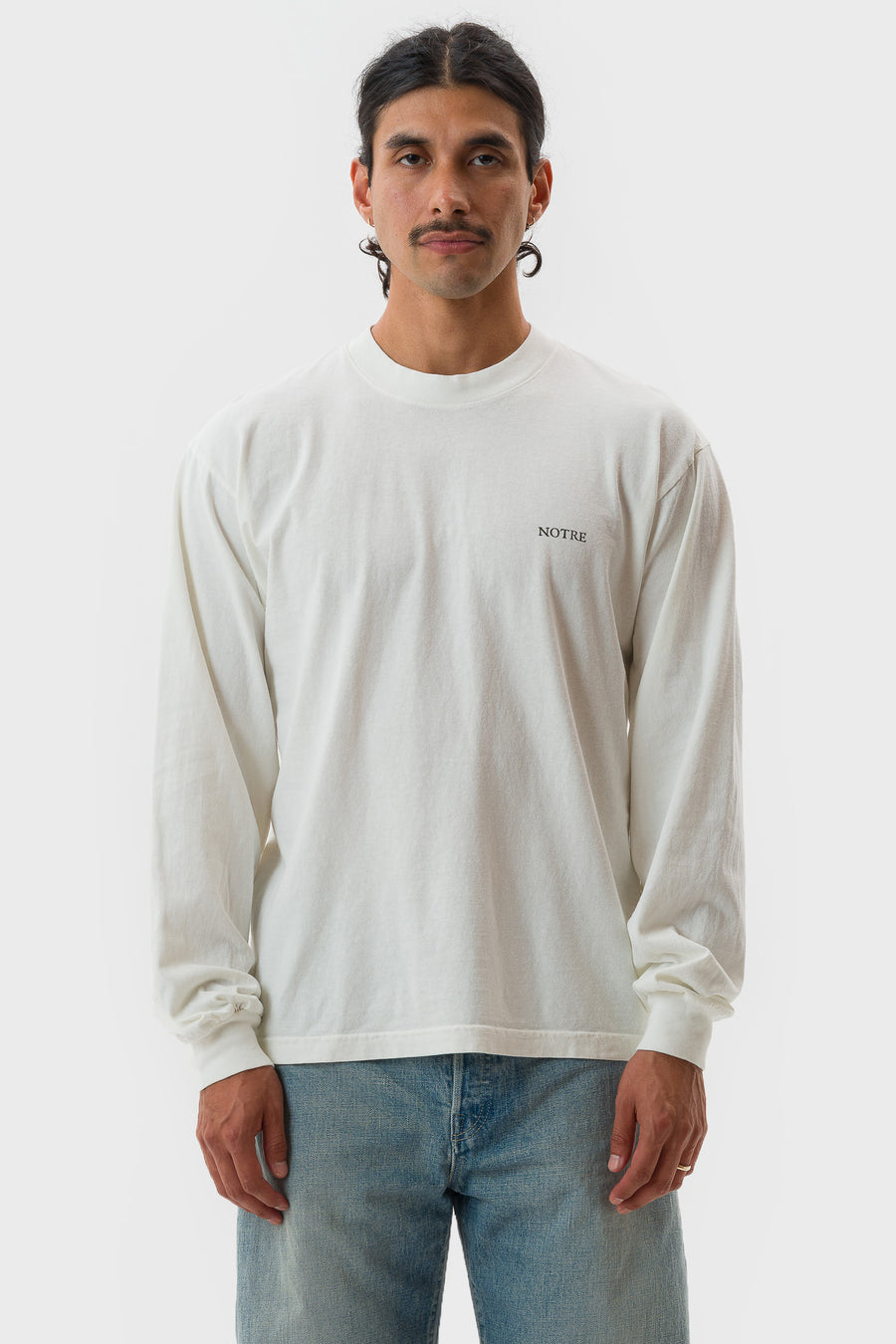 Notre Cups Long Sleeve T-Shirt in Off White - Notre