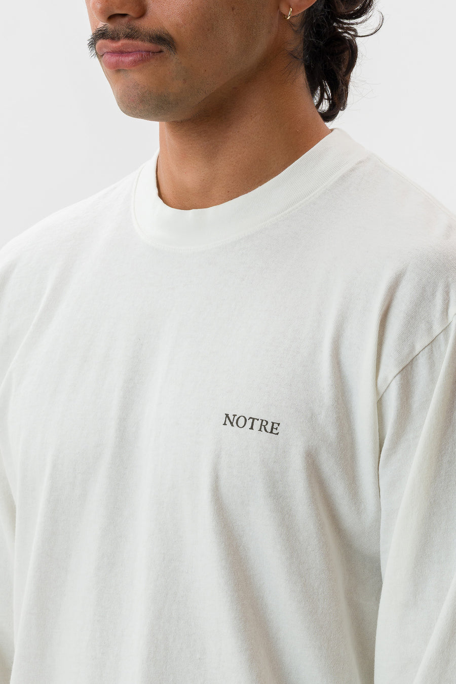 Notre Cups Long Sleeve T-Shirt in Off White - Notre