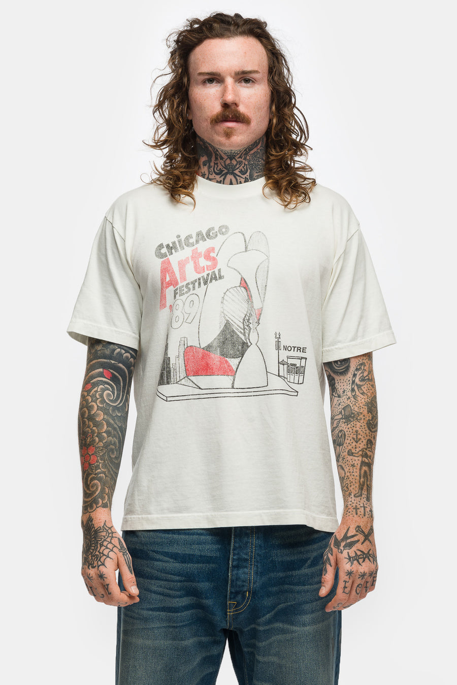 Festival T-Shirt in Vintage White