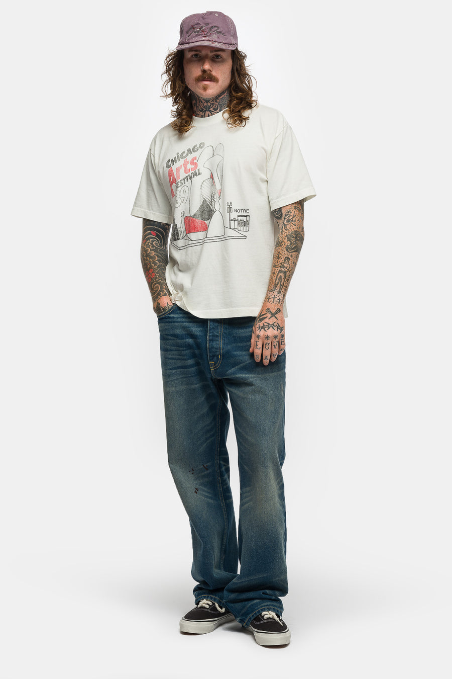 Festival T-Shirt in Vintage White