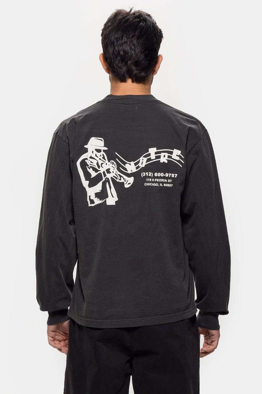 Jazz Long Sleeve T-Shirt in Vintage Black
