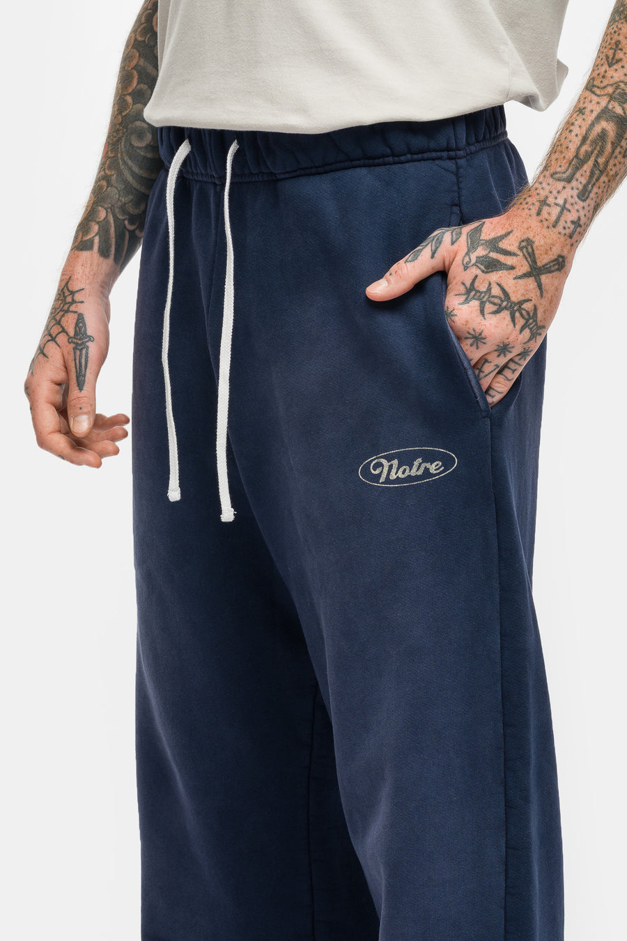 Mechanic Damaged Sweatpant in Navy