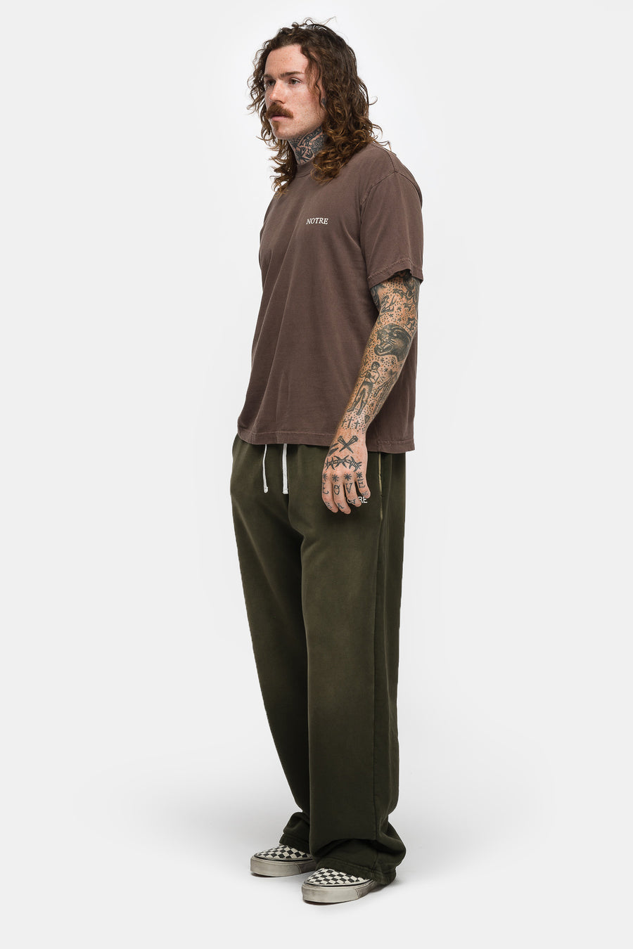 Logo Sweatpant in Washed Olive