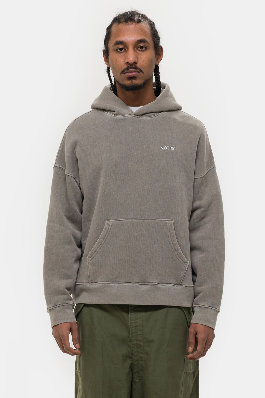 Notre Logo Hoodie in Ash - Notre