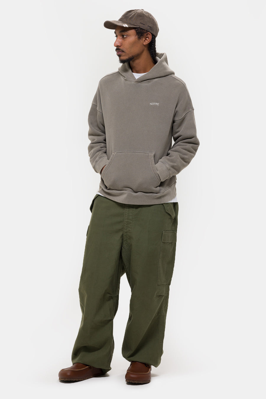 Notre Logo Hoodie in Ash - Notre