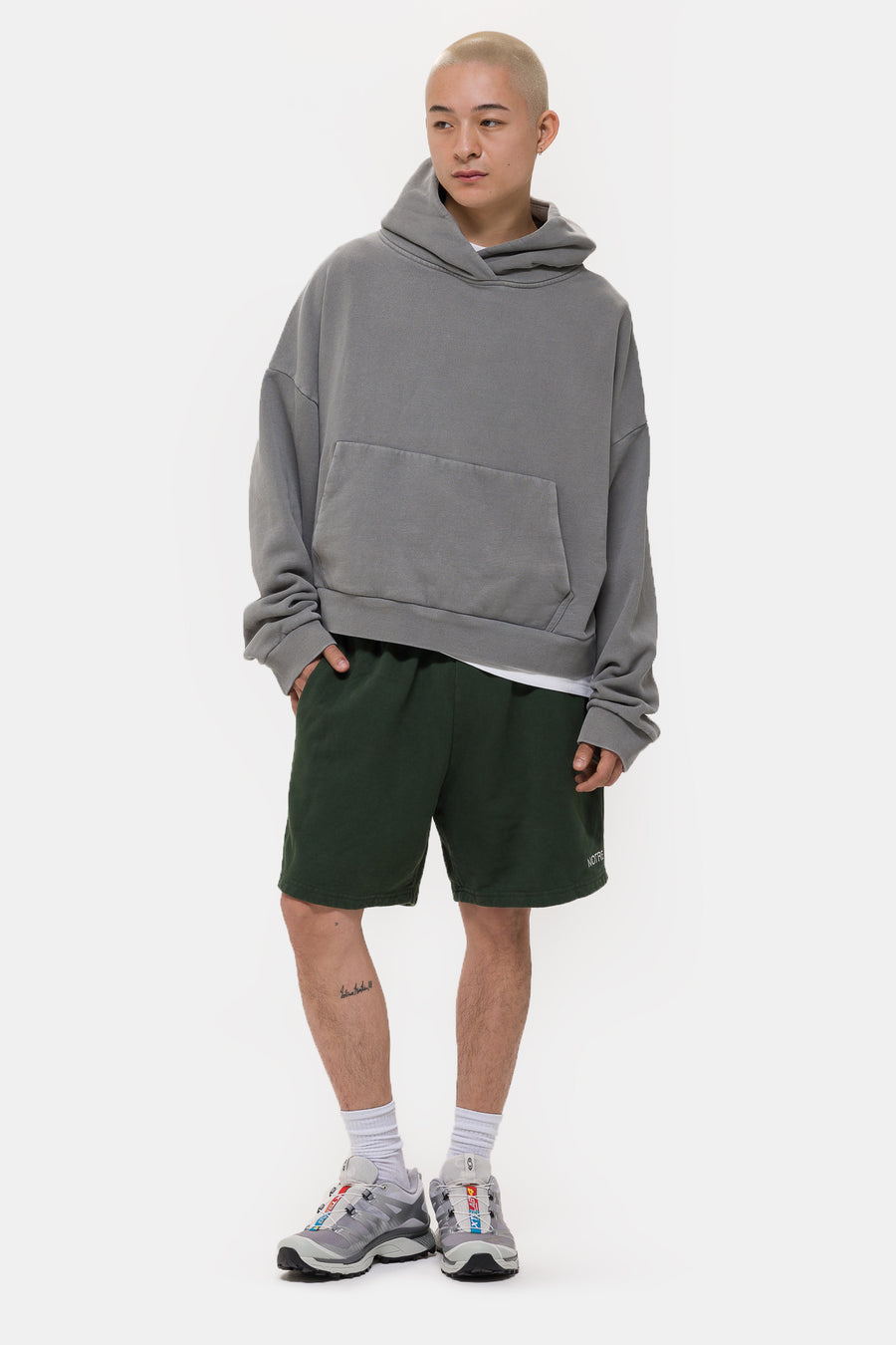 Notre Notre Logo Sweat Shorts in Pine Green - Notre